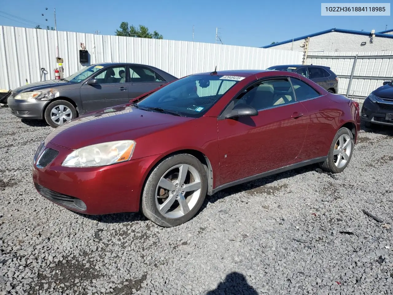 2008 Pontiac G6 Gt VIN: 1G2ZH361884118985 Lot: 62848435