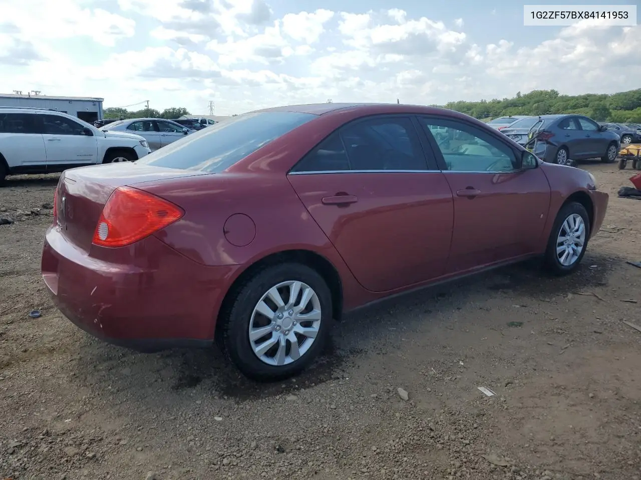 2008 Pontiac G6 Value Leader VIN: 1G2ZF57BX84141953 Lot: 62935005