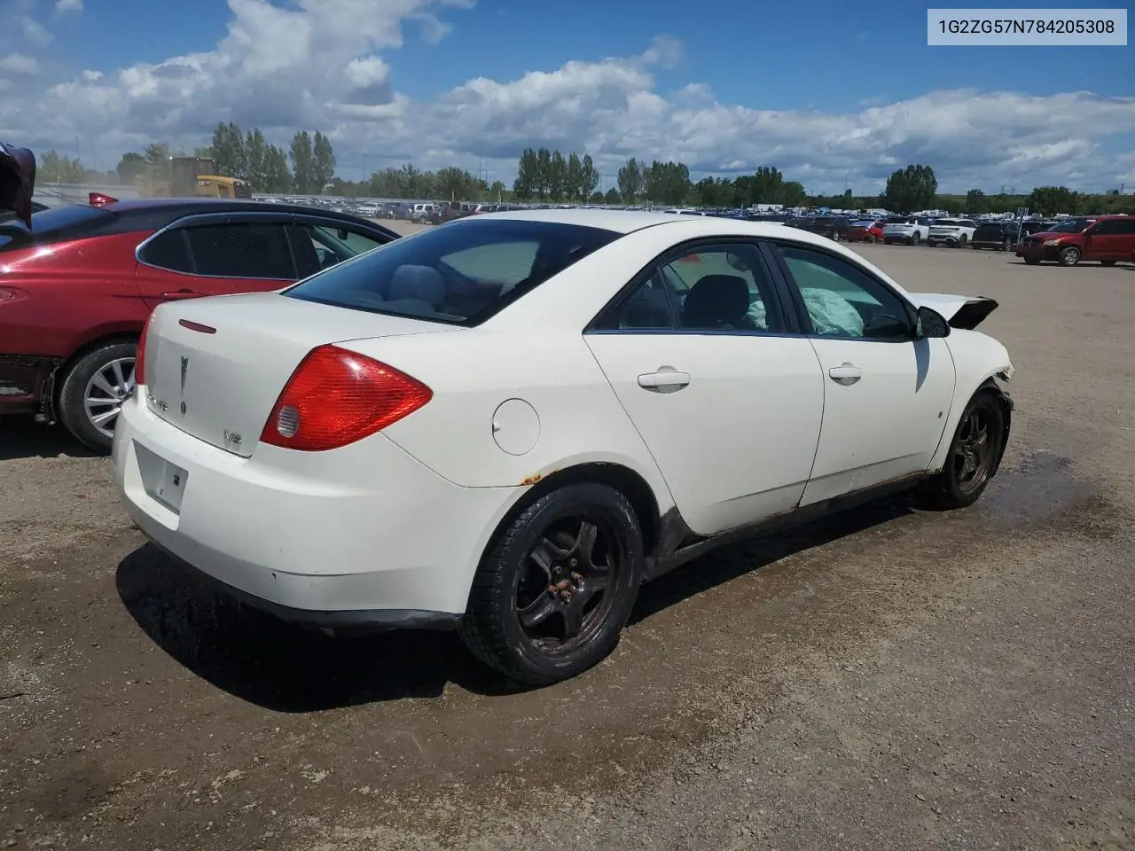 2008 Pontiac G6 Base VIN: 1G2ZG57N784205308 Lot: 65482105