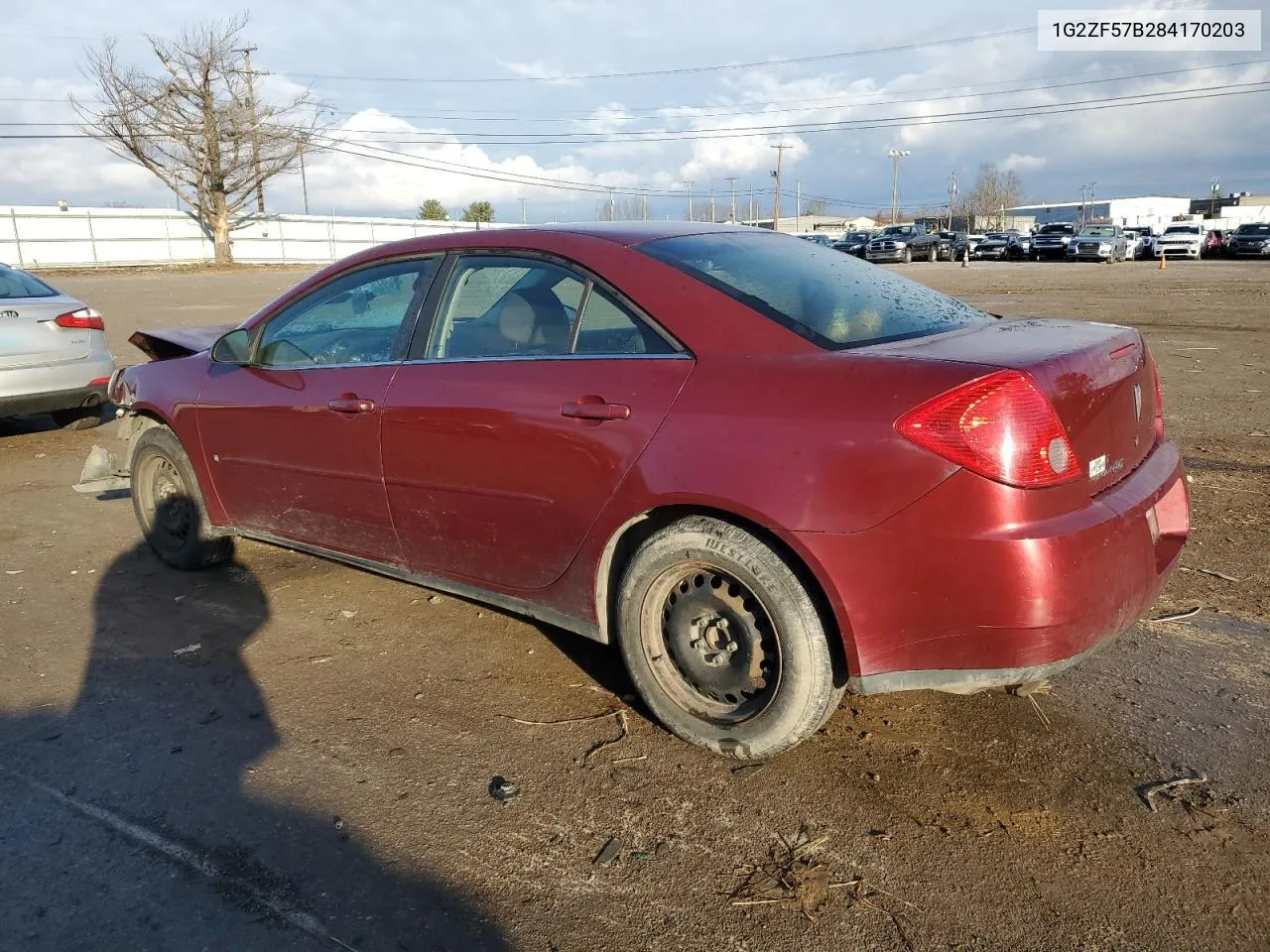 2008 Pontiac G6 Value Leader VIN: 1G2ZF57B284170203 Lot: 85575754