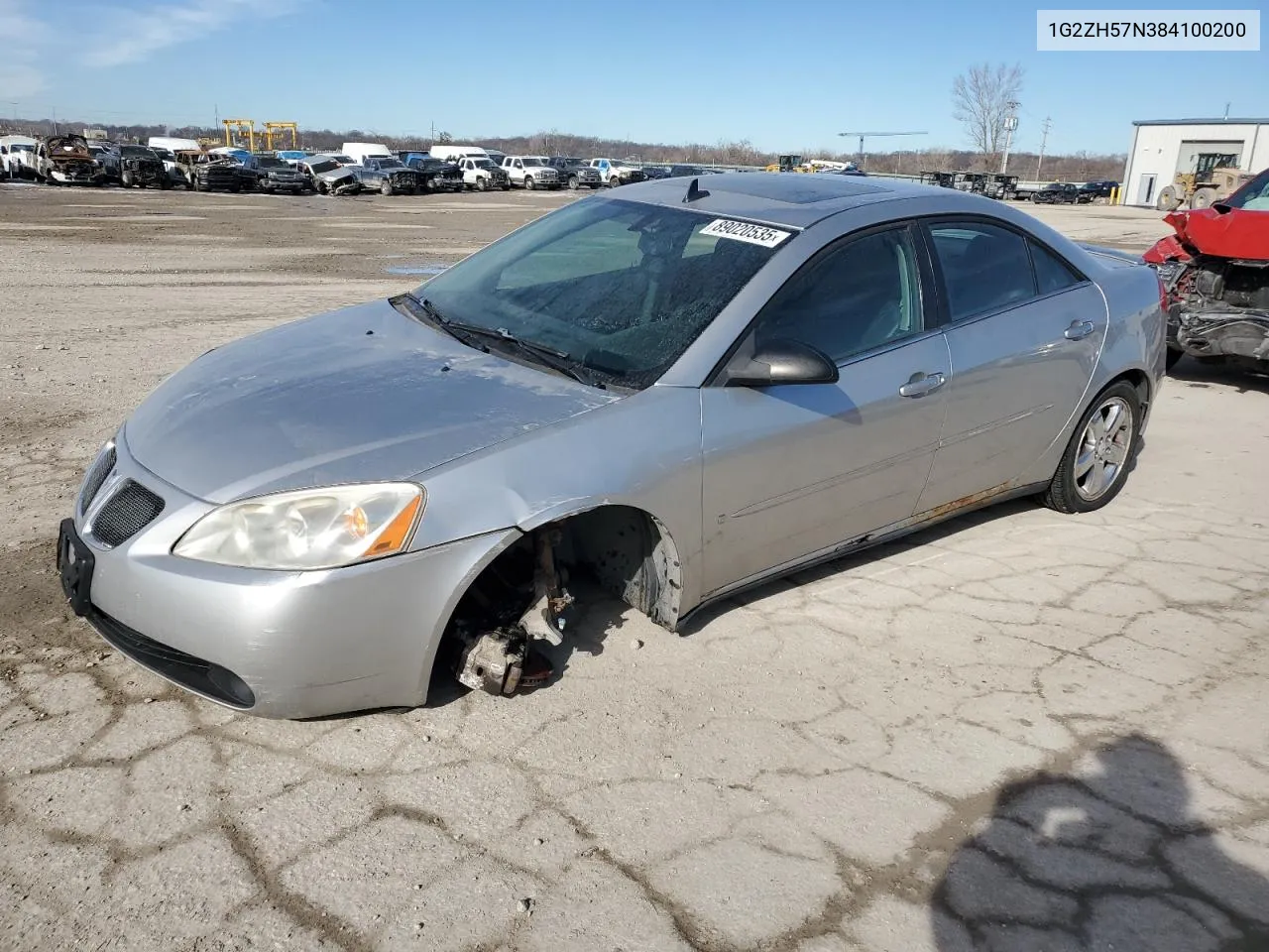 2008 Pontiac G6 Gt VIN: 1G2ZH57N384100200 Lot: 89020535