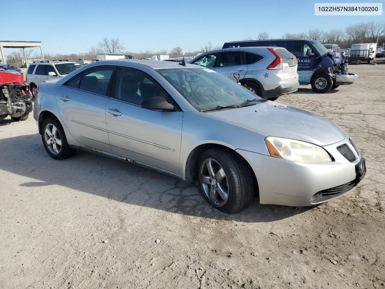 2008 Pontiac G6 Gt VIN: 1G2ZH57N384100200 Lot: 89020535