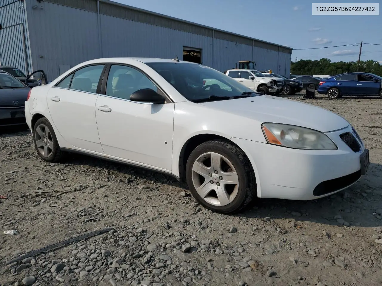 2009 Pontiac G6 VIN: 1G2ZG57B694227422 Lot: 58864185