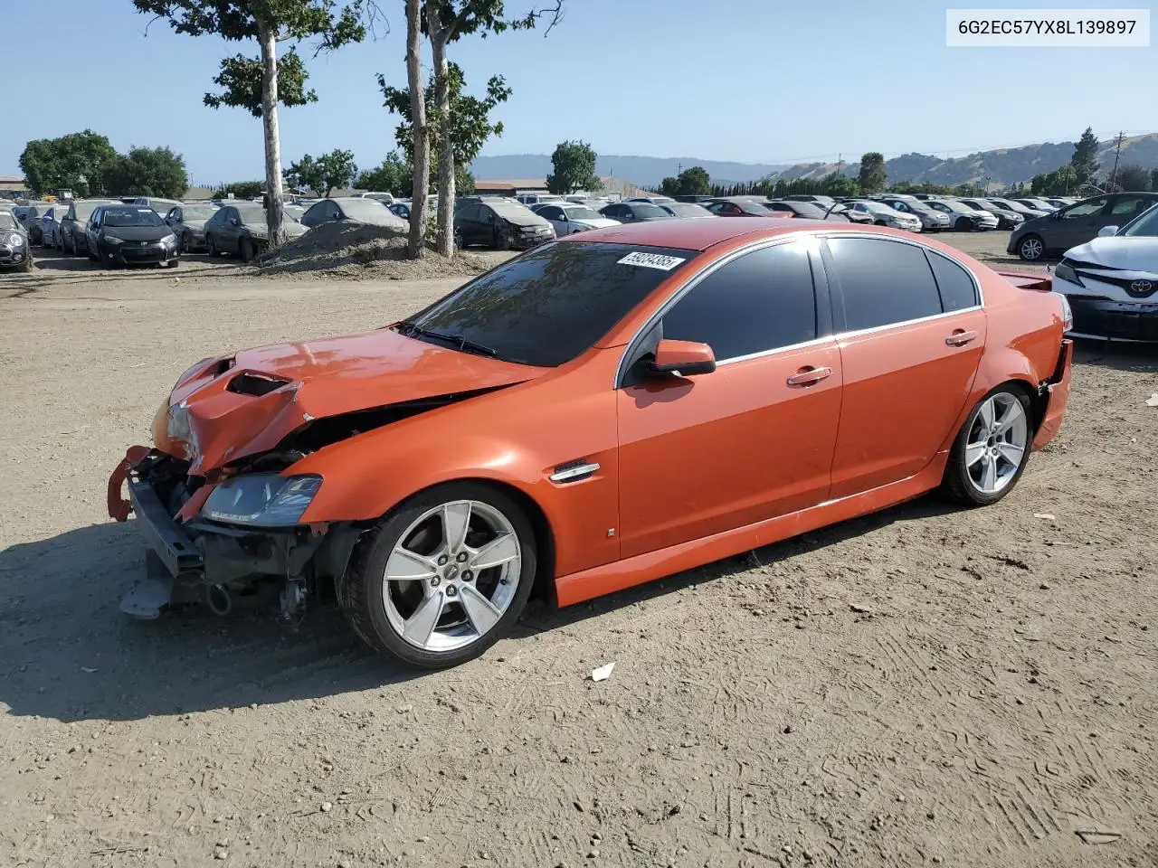 2008 Pontiac G8 Gt VIN: 6G2EC57YX8L139897 Lot: 59234385