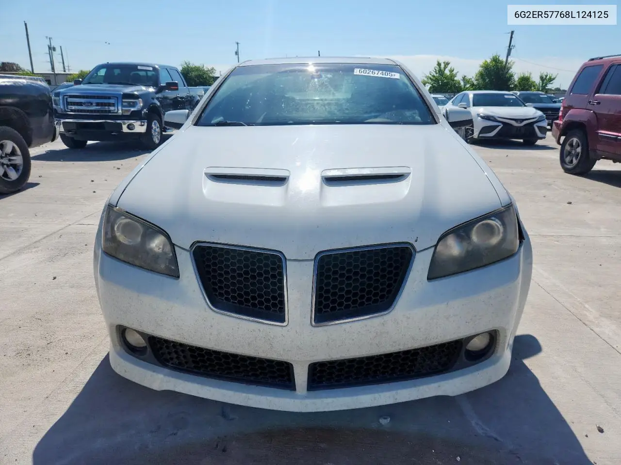 2008 Pontiac G8 VIN: 6G2ER57768L124125 Lot: 60267405