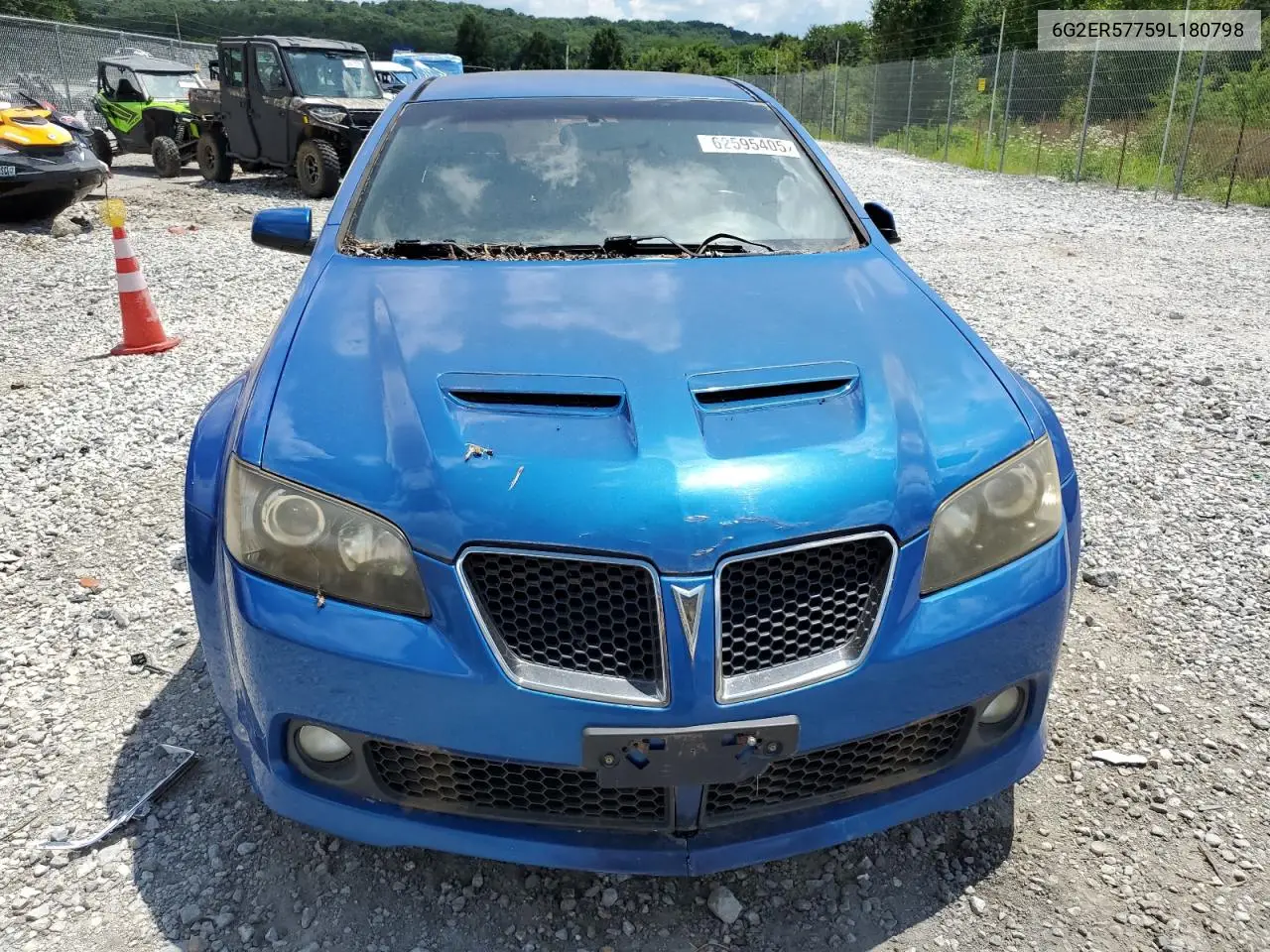 2009 Pontiac G8 VIN: 6G2ER57759L180798 Lot: 62595405
