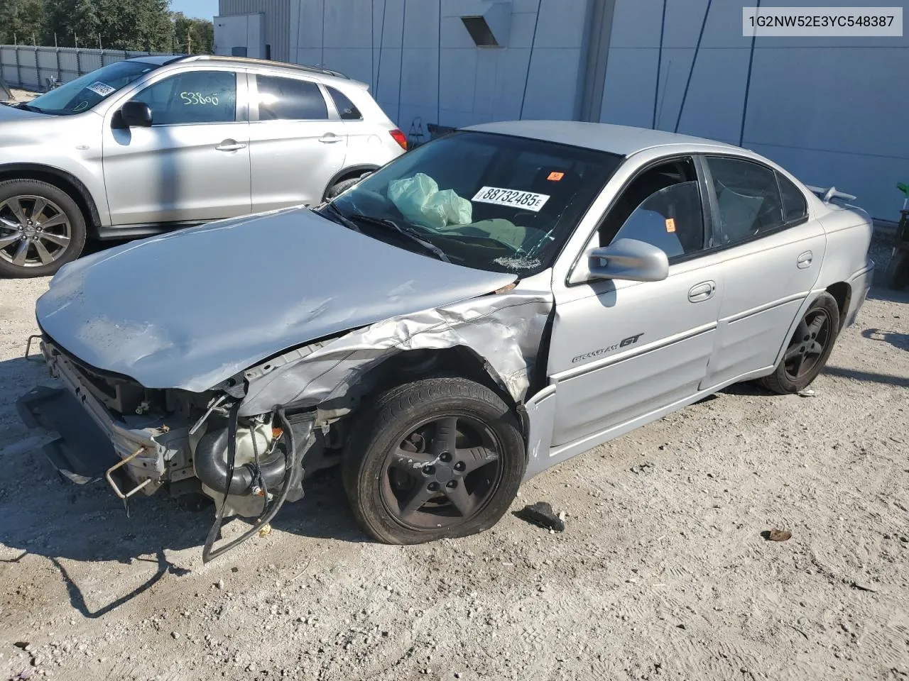 2000 Pontiac Grand Am Gt VIN: 1G2NW52E3YC548387 Lot: 88732485