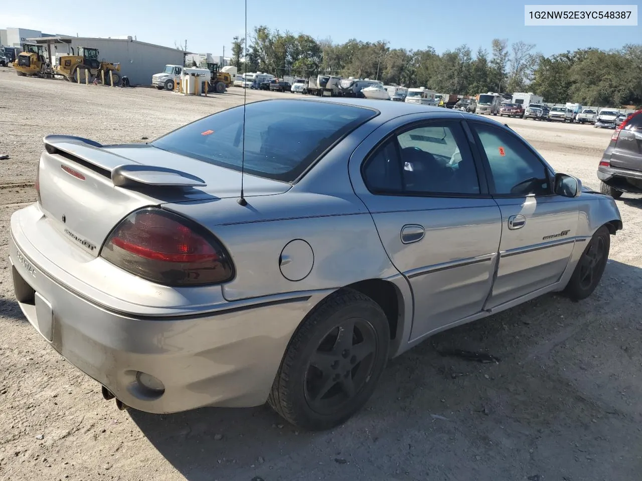 2000 Pontiac Grand Am Gt VIN: 1G2NW52E3YC548387 Lot: 88732485