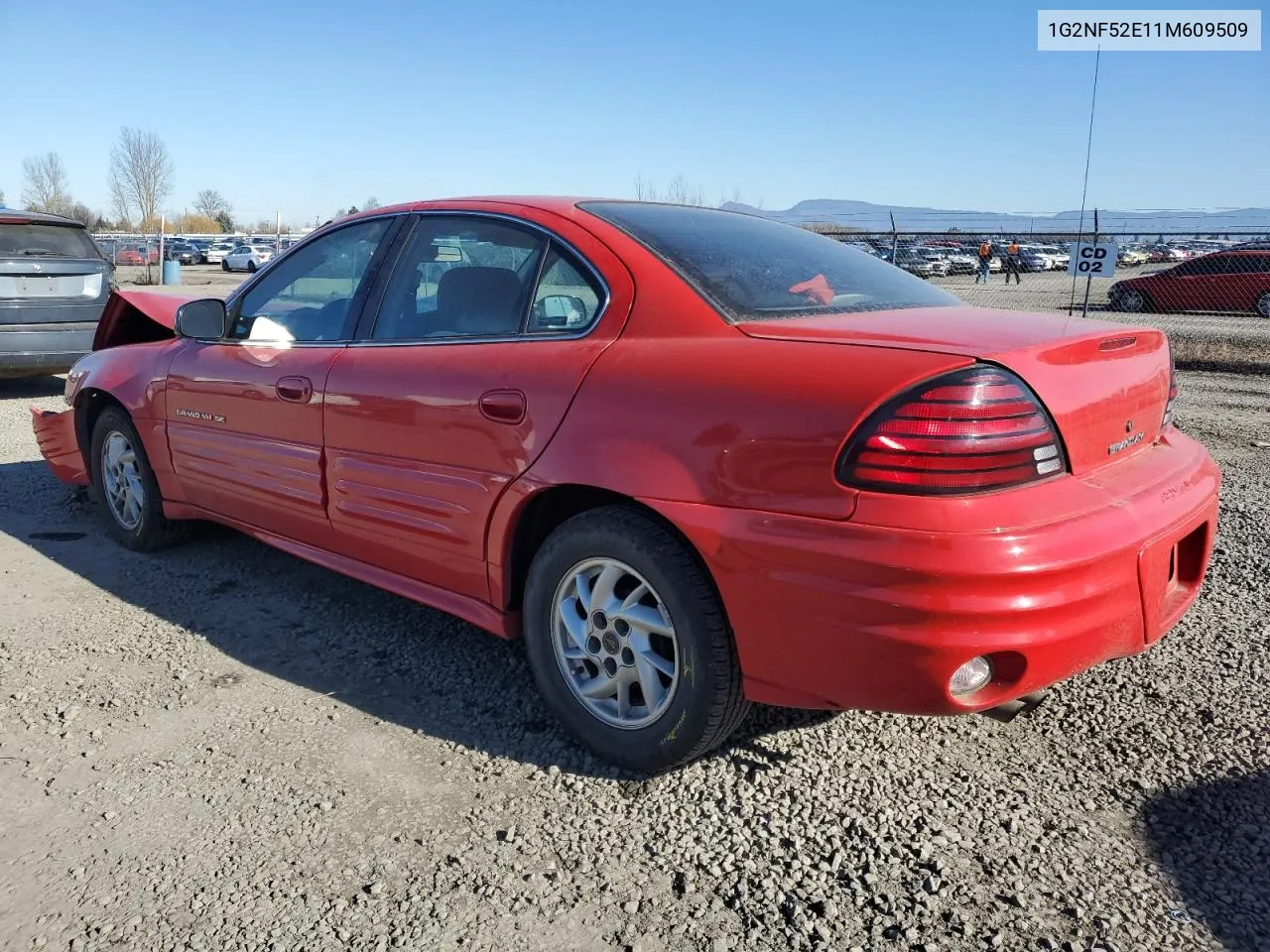 2001 Pontiac Grand Am Se1 VIN: 1G2NF52E11M609509 Lot: 42379995
