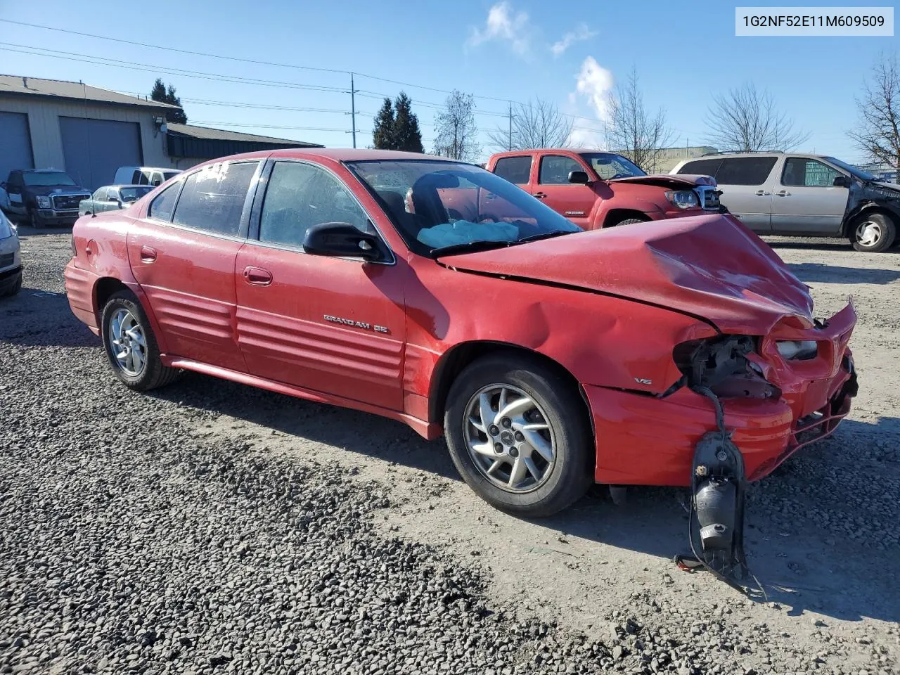 2001 Pontiac Grand Am Se1 VIN: 1G2NF52E11M609509 Lot: 42379995