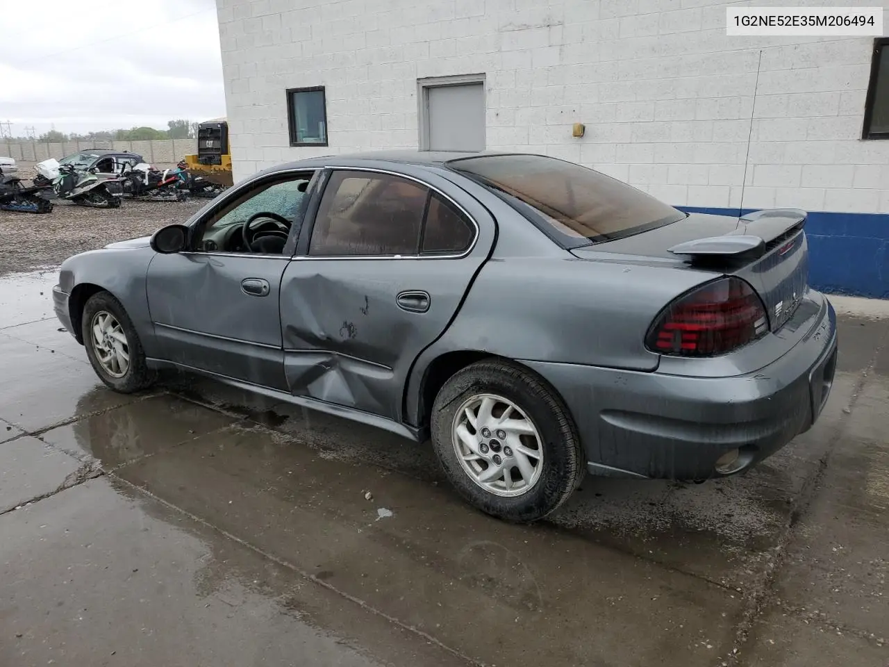 2005 Pontiac Grand Am Se VIN: 1G2NE52E35M206494 Lot: 56397685