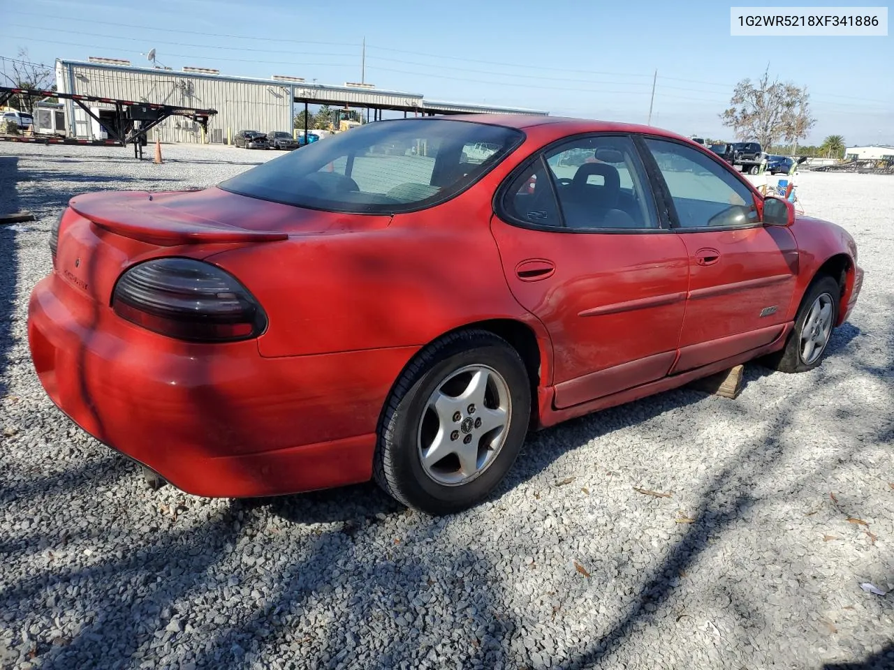 1999 Pontiac Grand Prix Gtp VIN: 1G2WR5218XF341886 Lot: 75288654