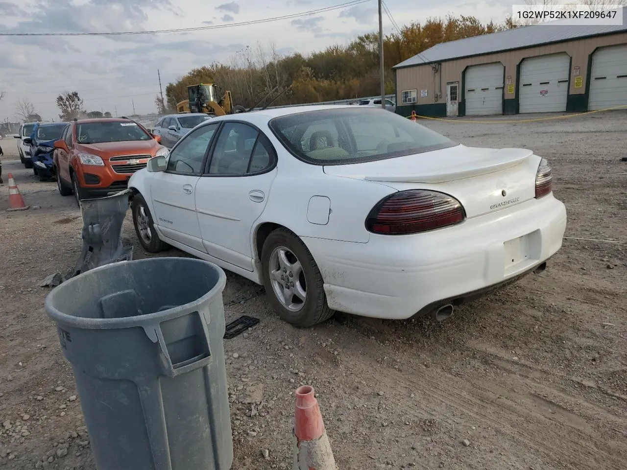 1999 Pontiac Grand Prix Gt VIN: 1G2WP52K1XF209647 Lot: 78524154