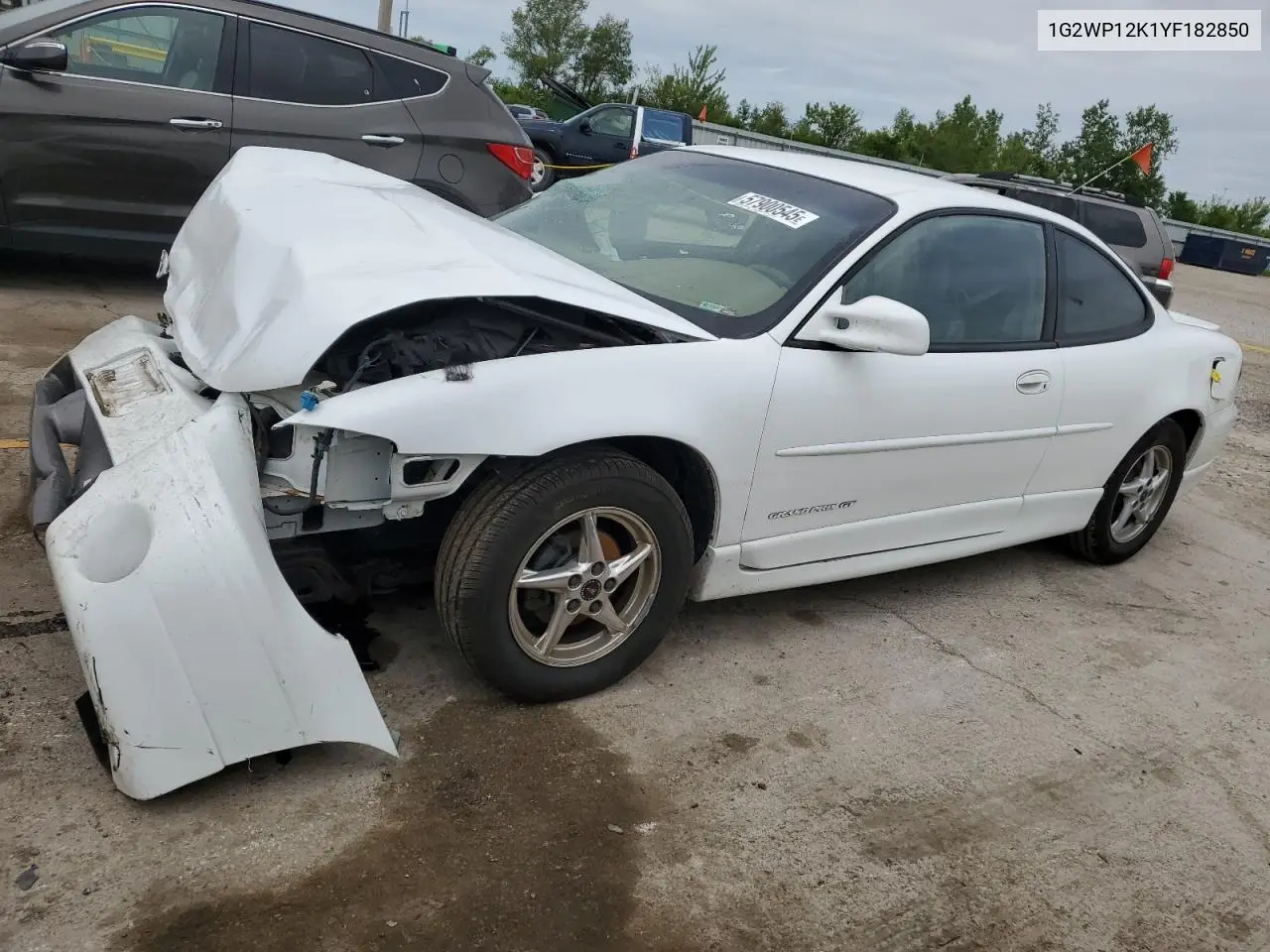 2000 Pontiac Grand Prix Gt VIN: 1G2WP12K1YF182850 Lot: 57900545