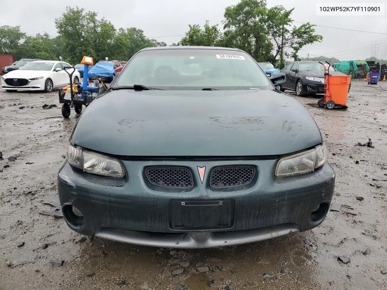 2000 Pontiac Grand Prix Gt VIN: 1G2WP52K7YF110901 Lot: 58192955