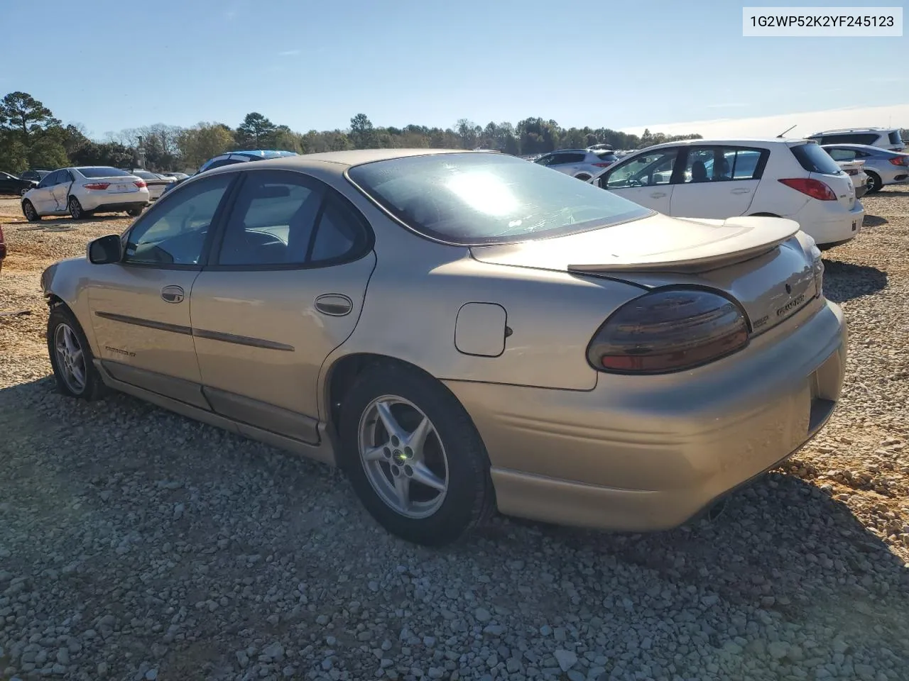2000 Pontiac Grand Prix Gt VIN: 1G2WP52K2YF245123 Lot: 88970525