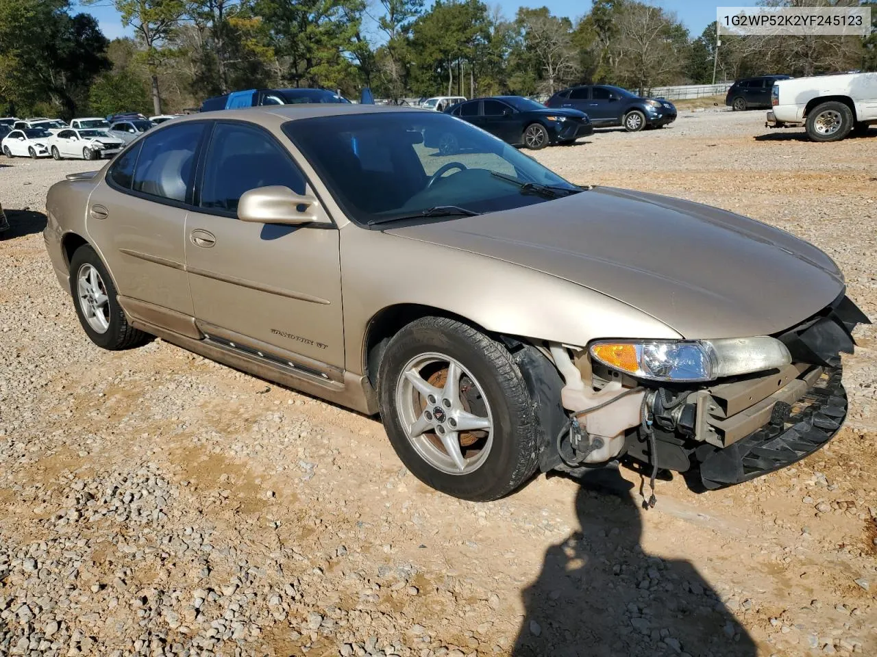 2000 Pontiac Grand Prix Gt VIN: 1G2WP52K2YF245123 Lot: 88970525