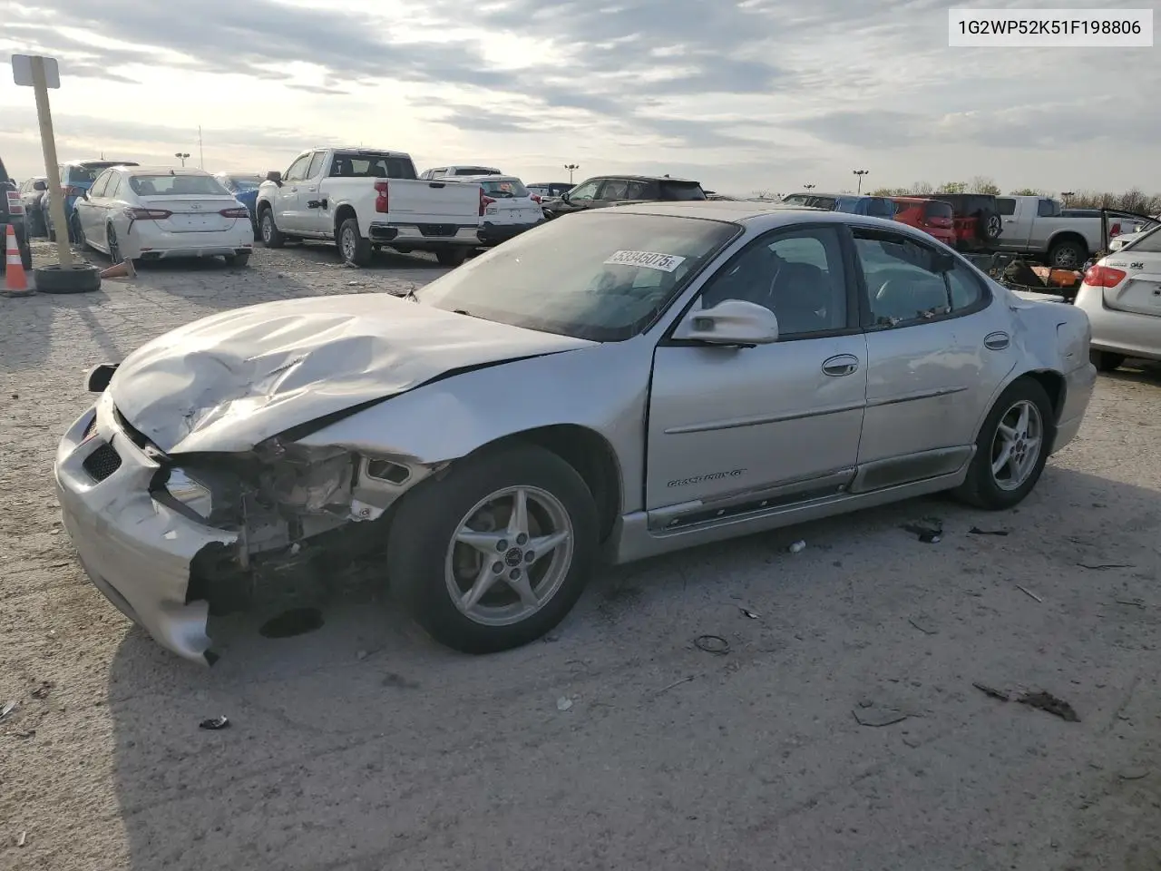 2001 Pontiac Grand Prix Gt VIN: 1G2WP52K51F198806 Lot: 53345075