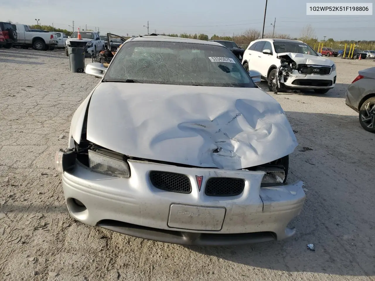 2001 Pontiac Grand Prix Gt VIN: 1G2WP52K51F198806 Lot: 53345075