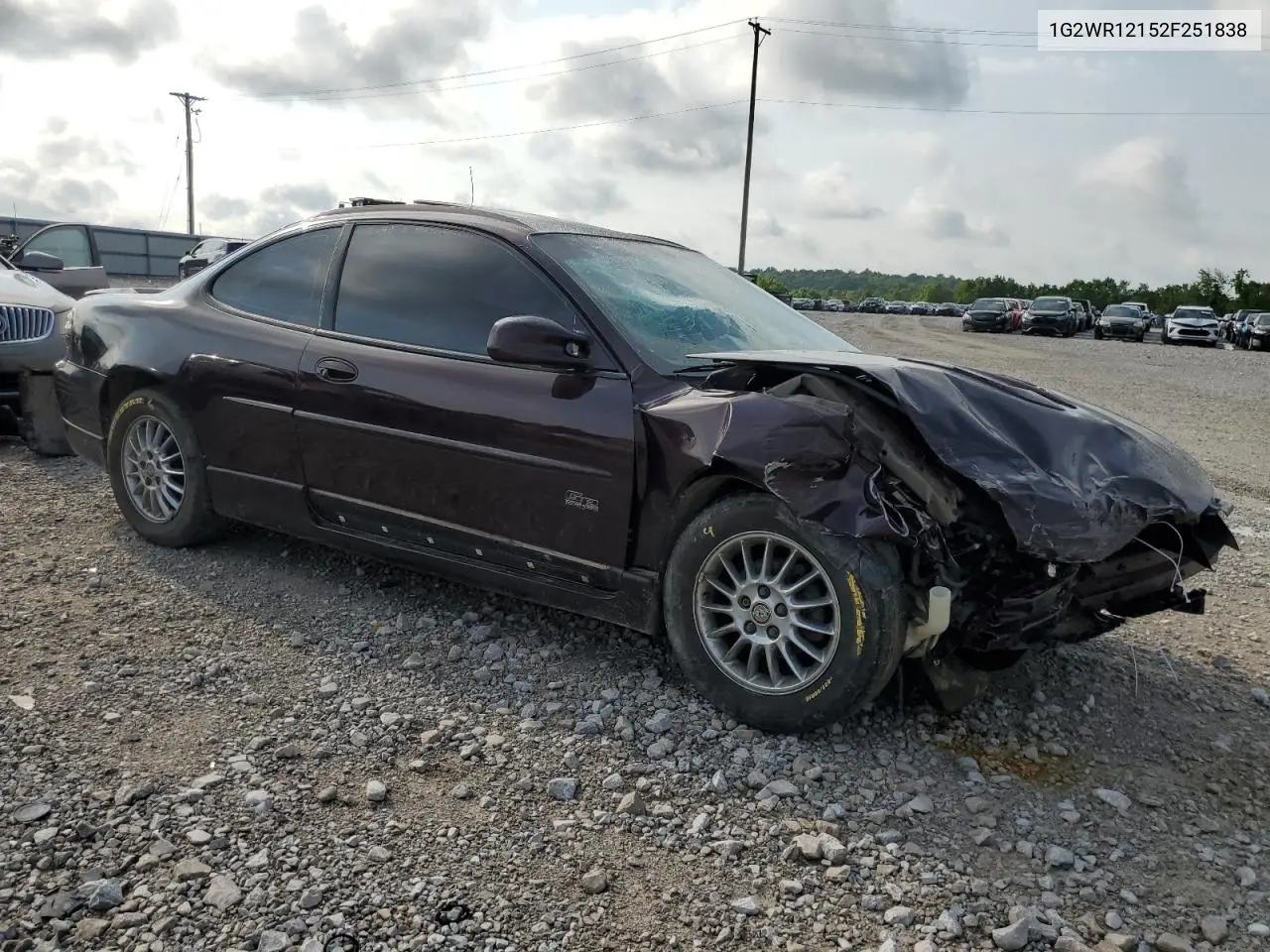 2002 Pontiac Grand Prix Gtp VIN: 1G2WR12152F251838 Lot: 60196315