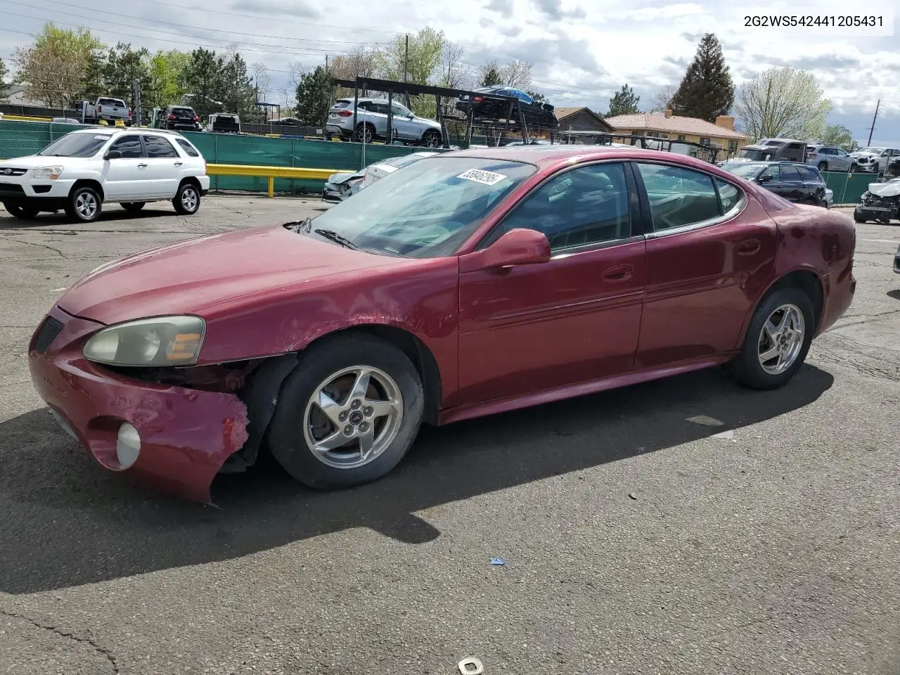 2004 Pontiac Grand Prix Gt2 VIN: 2G2WS542441205431 Lot: 55846295