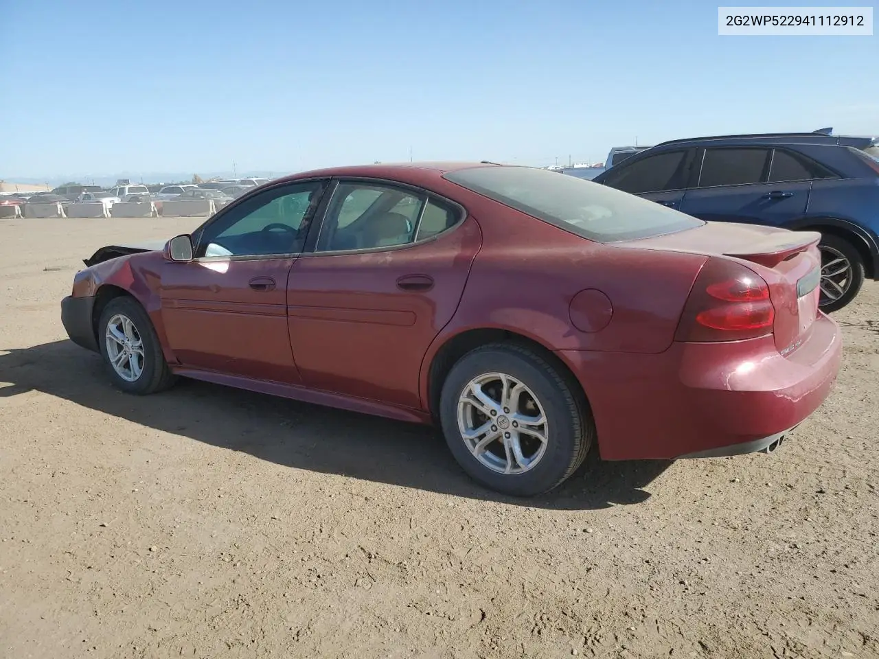 2004 Pontiac Grand Prix Gt VIN: 2G2WP522941112912 Lot: 60835865