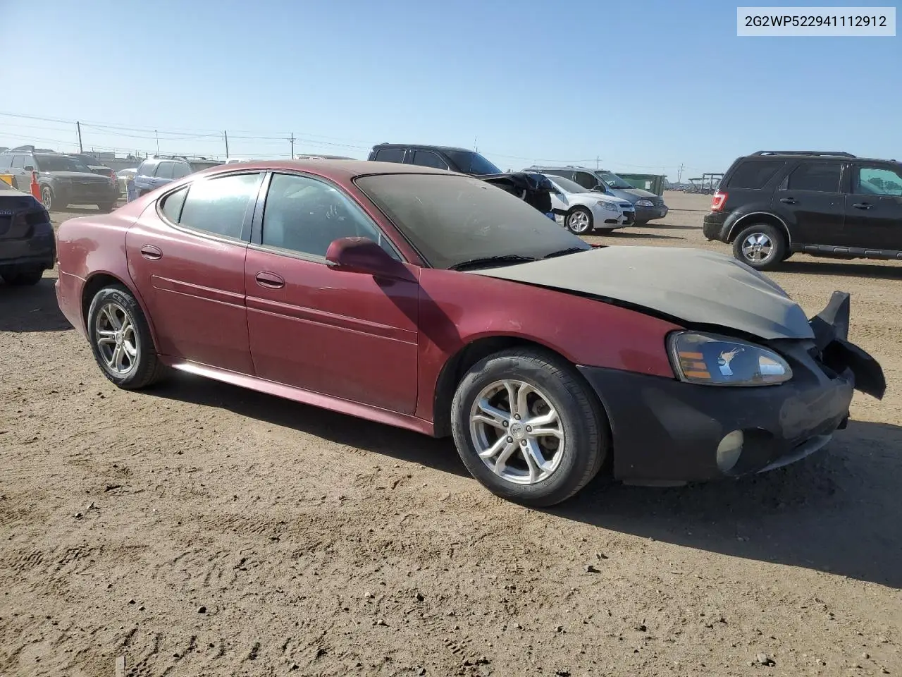 2004 Pontiac Grand Prix Gt VIN: 2G2WP522941112912 Lot: 60835865