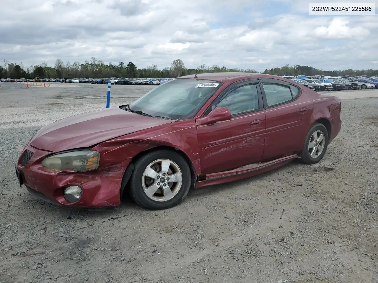 2005 Pontiac Grand Prix VIN: 2G2WP522451225586 Lot: 51240485