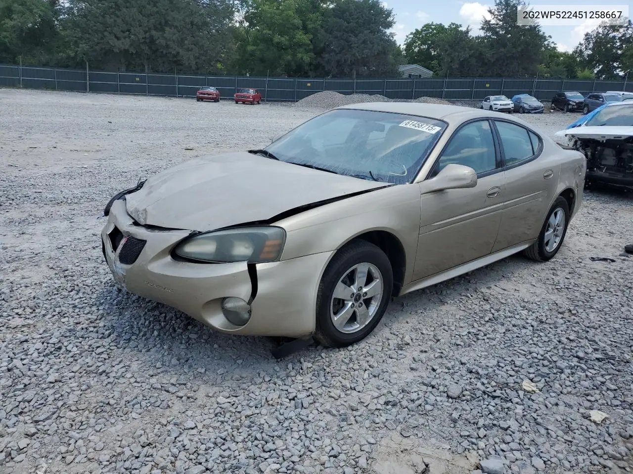 2005 Pontiac Grand Prix VIN: 2G2WP522451258667 Lot: 61458715