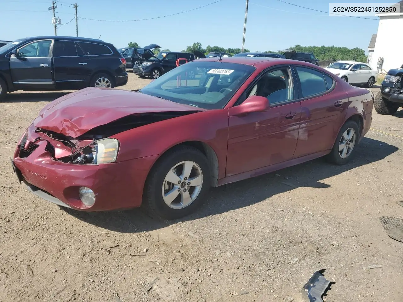 2005 Pontiac Grand Prix Gt VIN: 2G2WS522451252850 Lot: 63300755