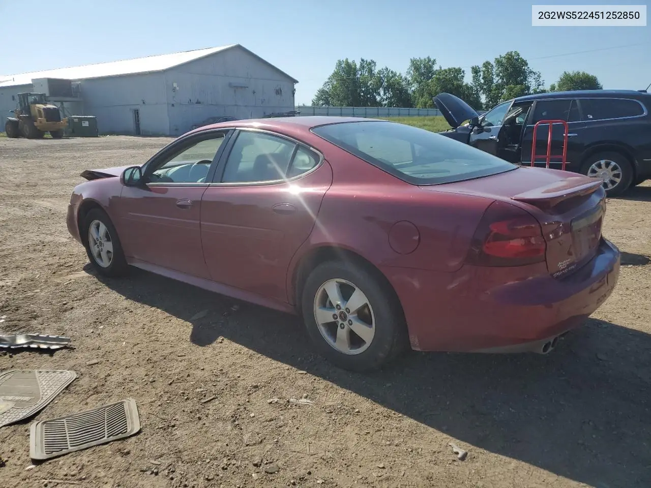 2005 Pontiac Grand Prix Gt VIN: 2G2WS522451252850 Lot: 63300755