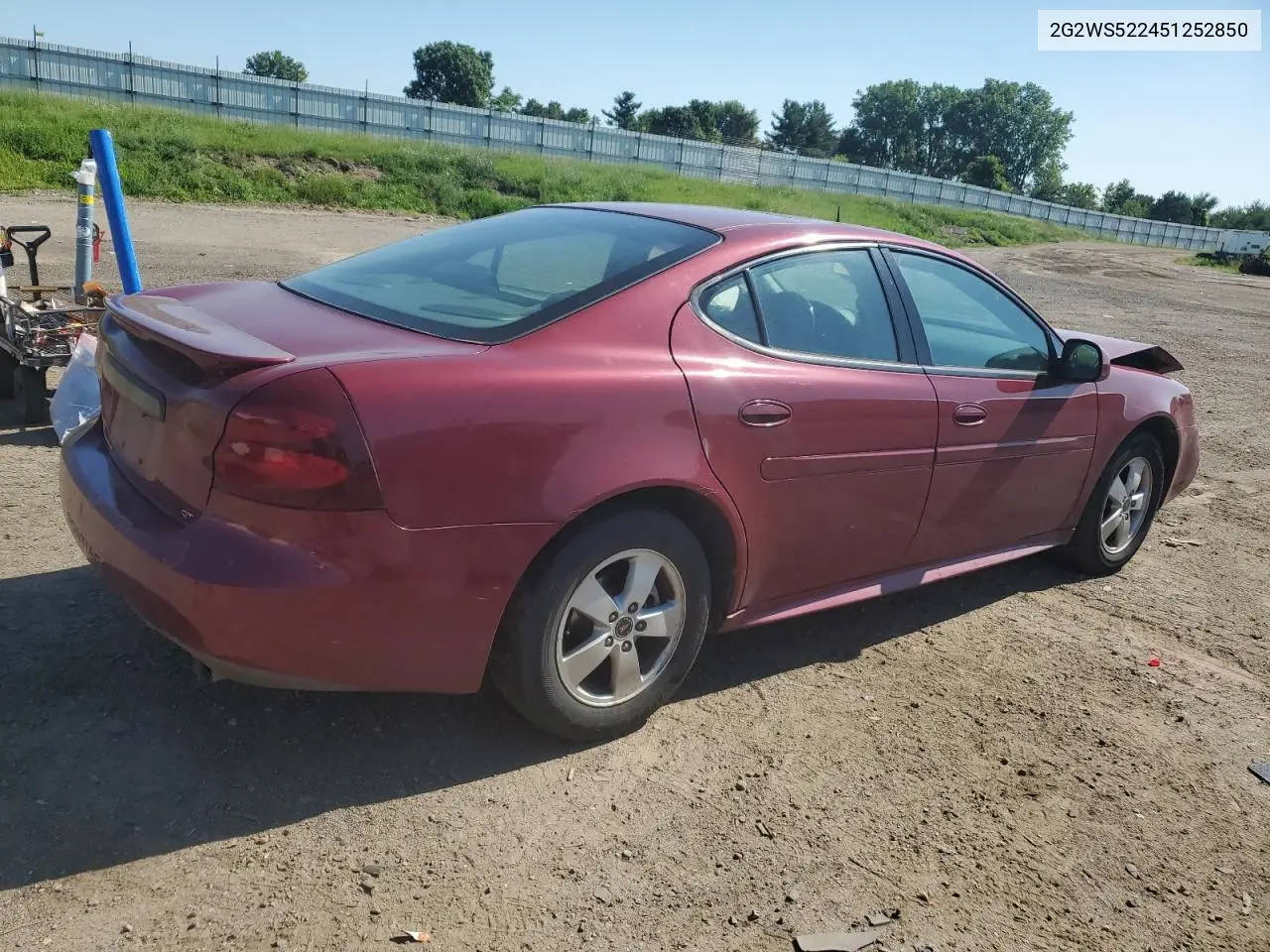 2005 Pontiac Grand Prix Gt VIN: 2G2WS522451252850 Lot: 63300755