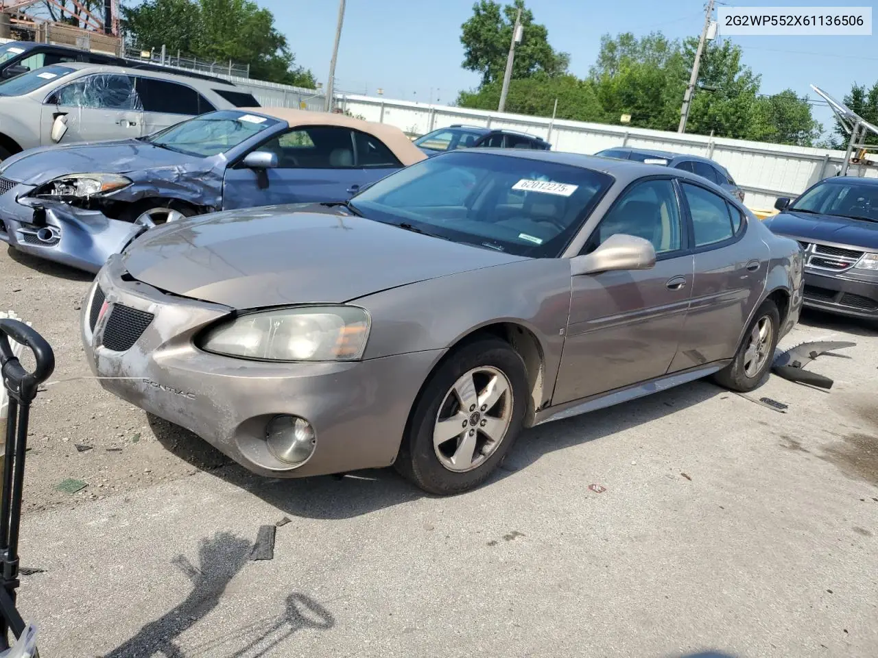 2006 Pontiac Grand Prix VIN: 2G2WP552X61136506 Lot: 62012275