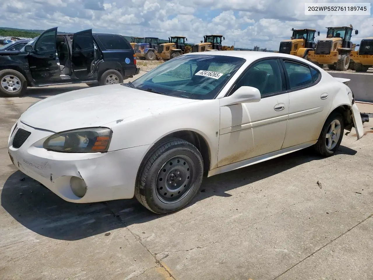 2006 Pontiac Grand Prix VIN: 2G2WP552761189745 Lot: 62416265