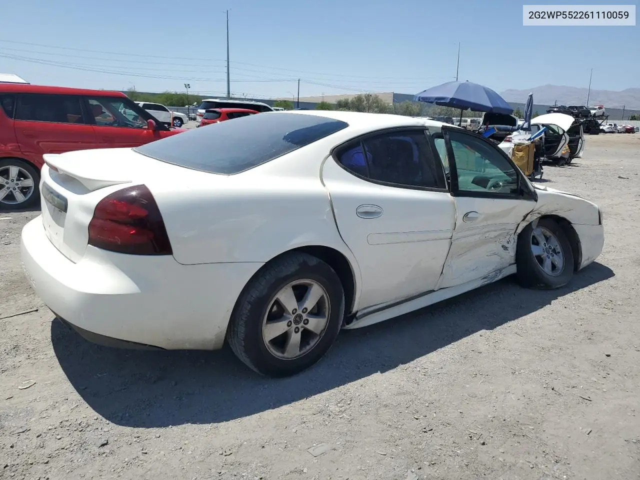 2006 Pontiac Grand Prix VIN: 2G2WP552261110059 Lot: 62818355