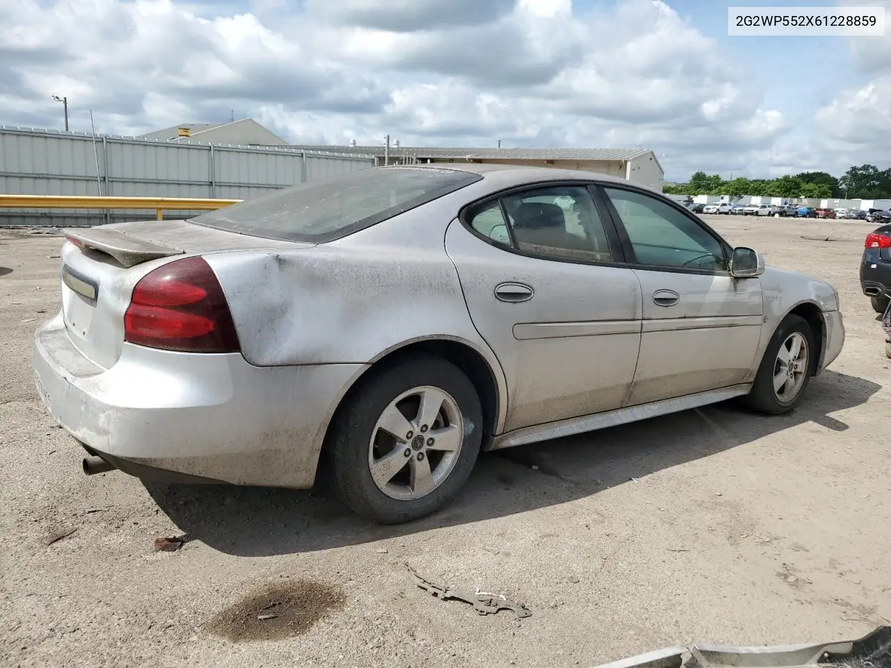 2006 Pontiac Grand Prix VIN: 2G2WP552X61228859 Lot: 62874375
