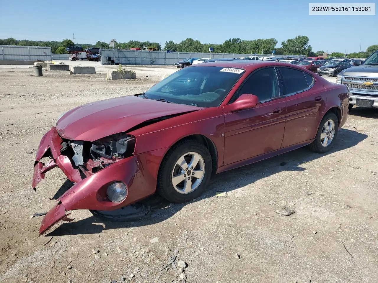 2006 Pontiac Grand Prix VIN: 2G2WP552161153081 Lot: 62944585