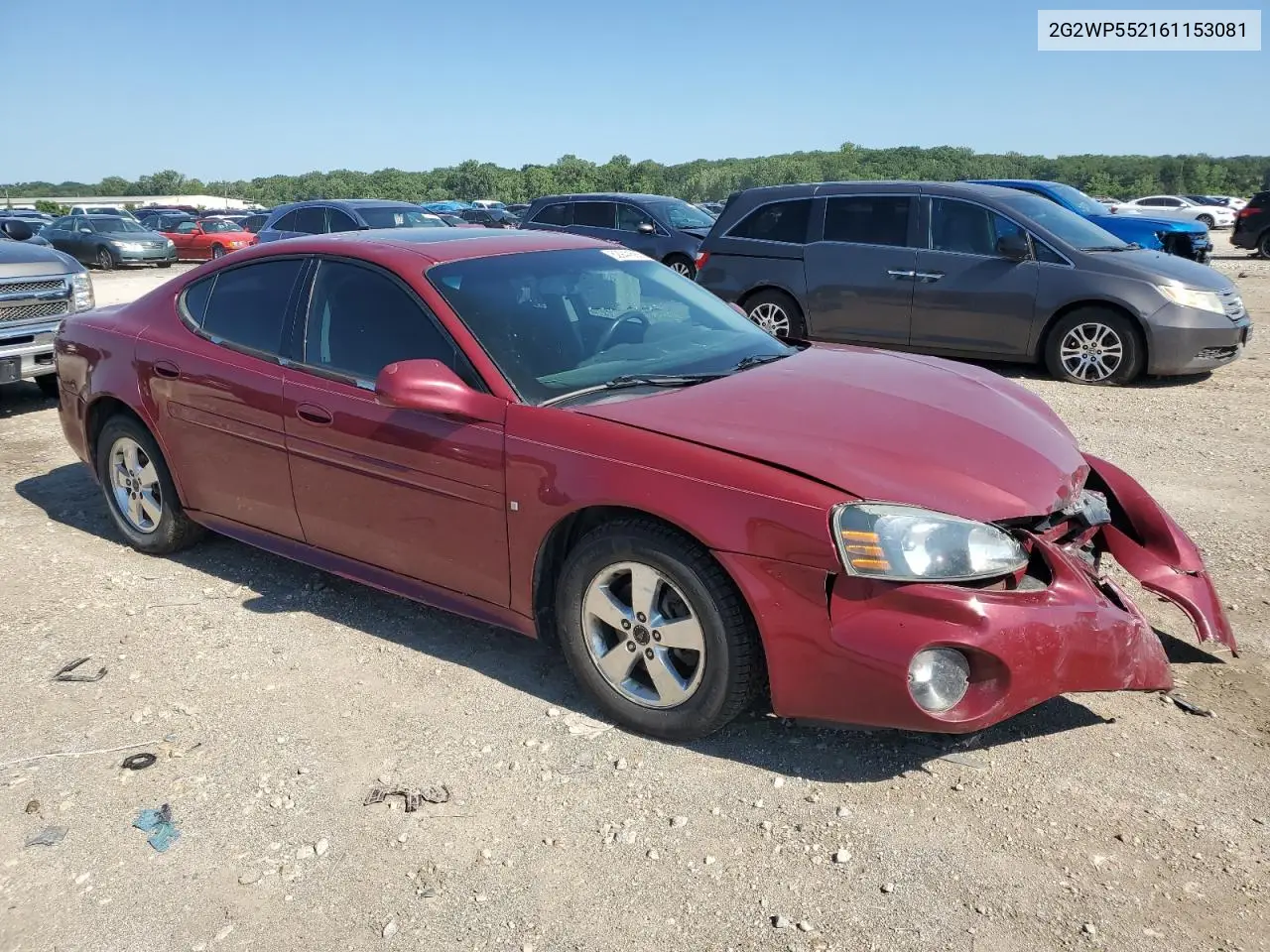 2006 Pontiac Grand Prix VIN: 2G2WP552161153081 Lot: 62944585