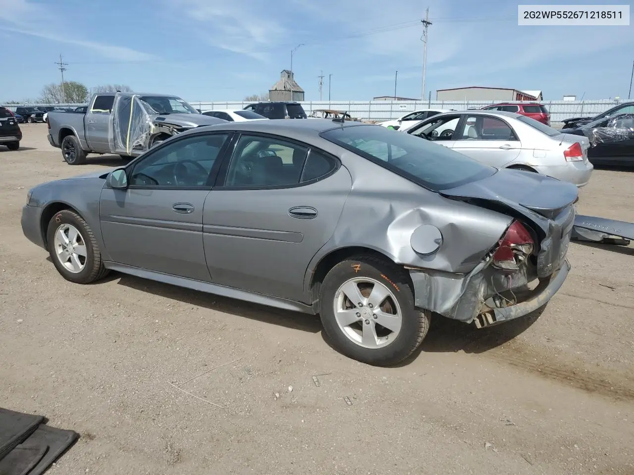 2007 Pontiac Grand Prix VIN: 2G2WP552671218511 Lot: 55602845