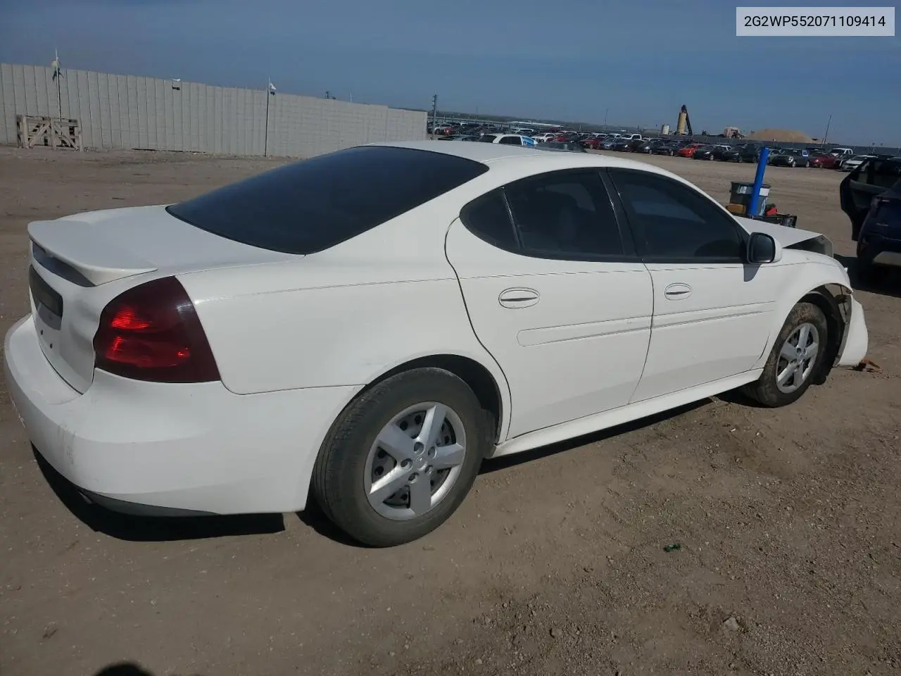 2007 Pontiac Grand Prix VIN: 2G2WP552071109414 Lot: 55741245