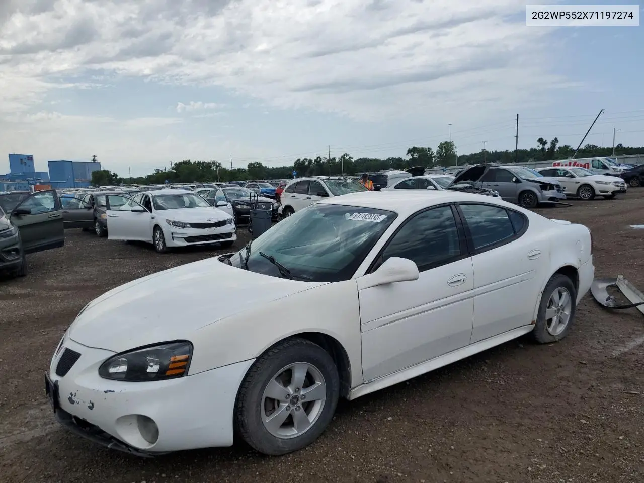 2007 Pontiac Grand Prix VIN: 2G2WP552X71197274 Lot: 61762035