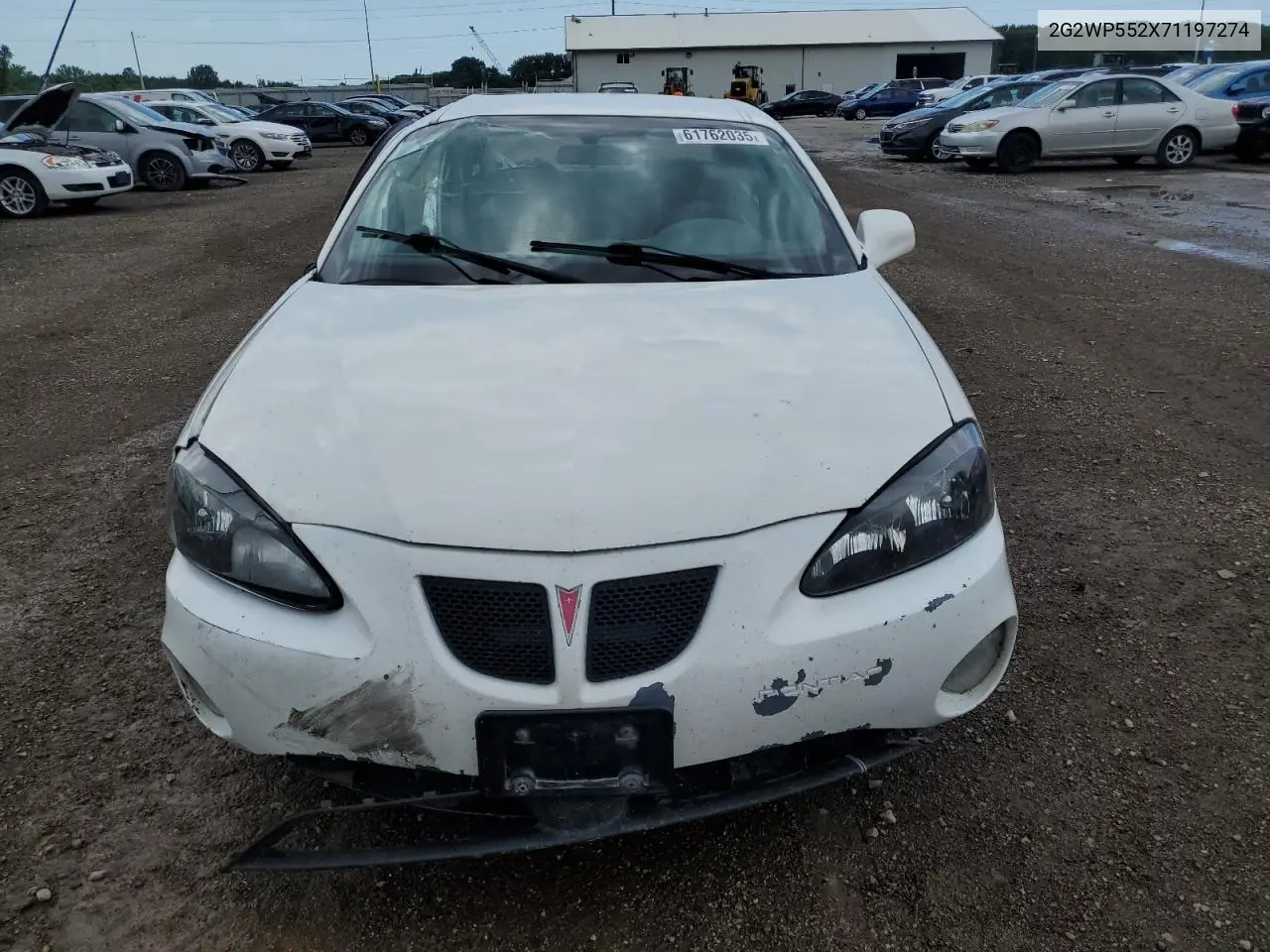 2007 Pontiac Grand Prix VIN: 2G2WP552X71197274 Lot: 61762035