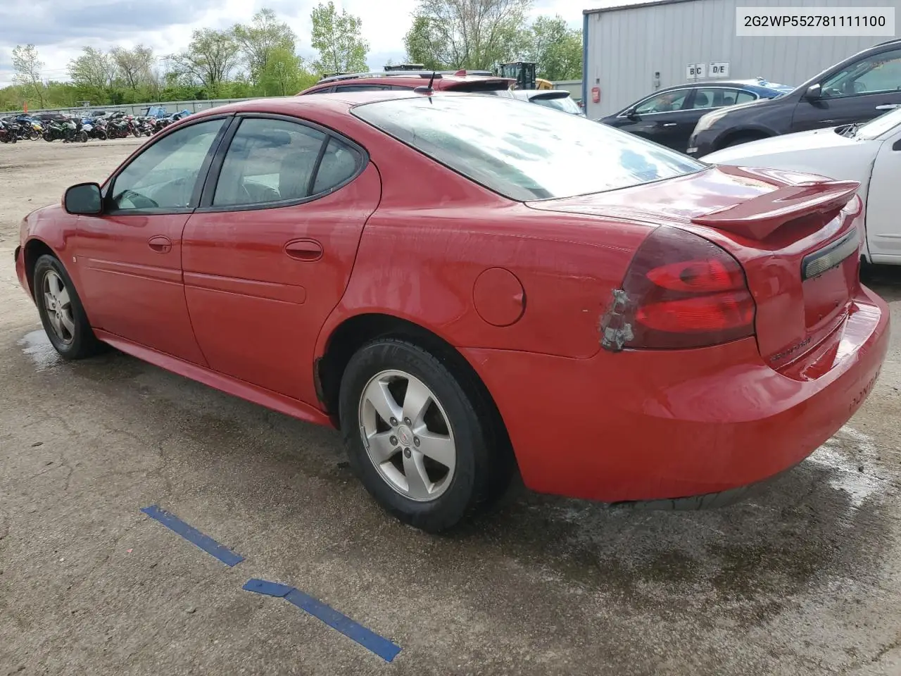 2008 Pontiac Grand Prix VIN: 2G2WP552781111100 Lot: 55419235