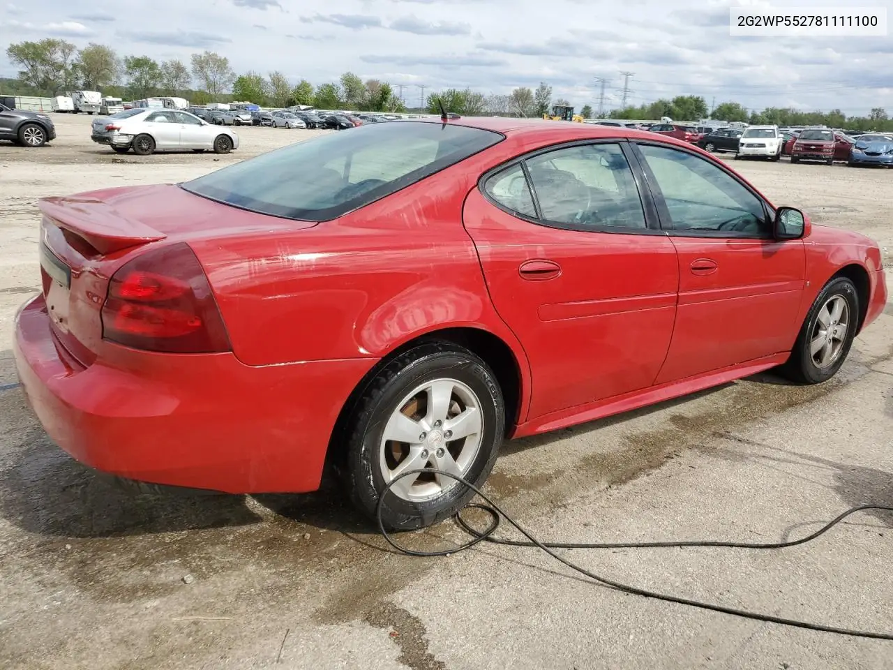 2008 Pontiac Grand Prix VIN: 2G2WP552781111100 Lot: 55419235