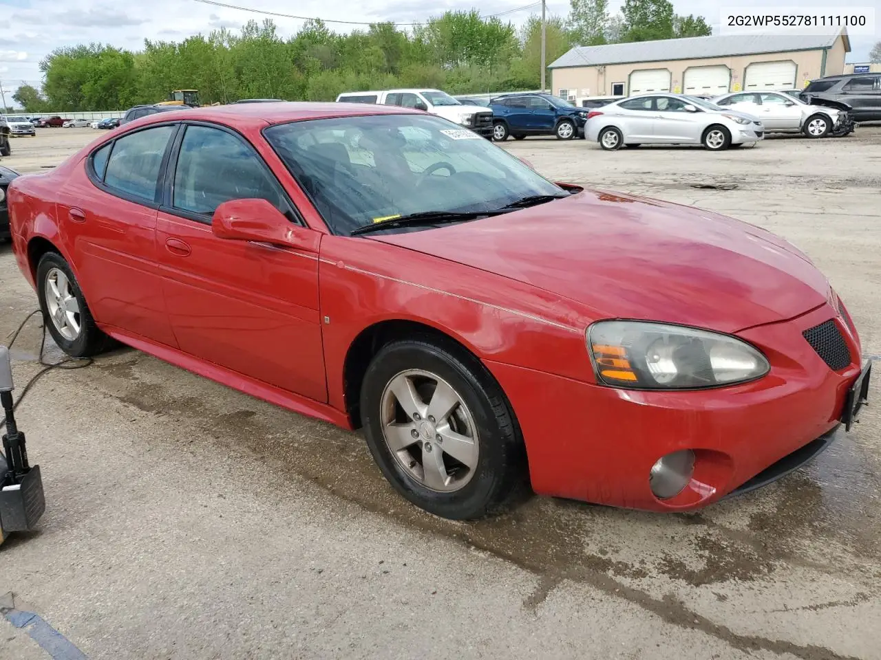 2008 Pontiac Grand Prix VIN: 2G2WP552781111100 Lot: 55419235