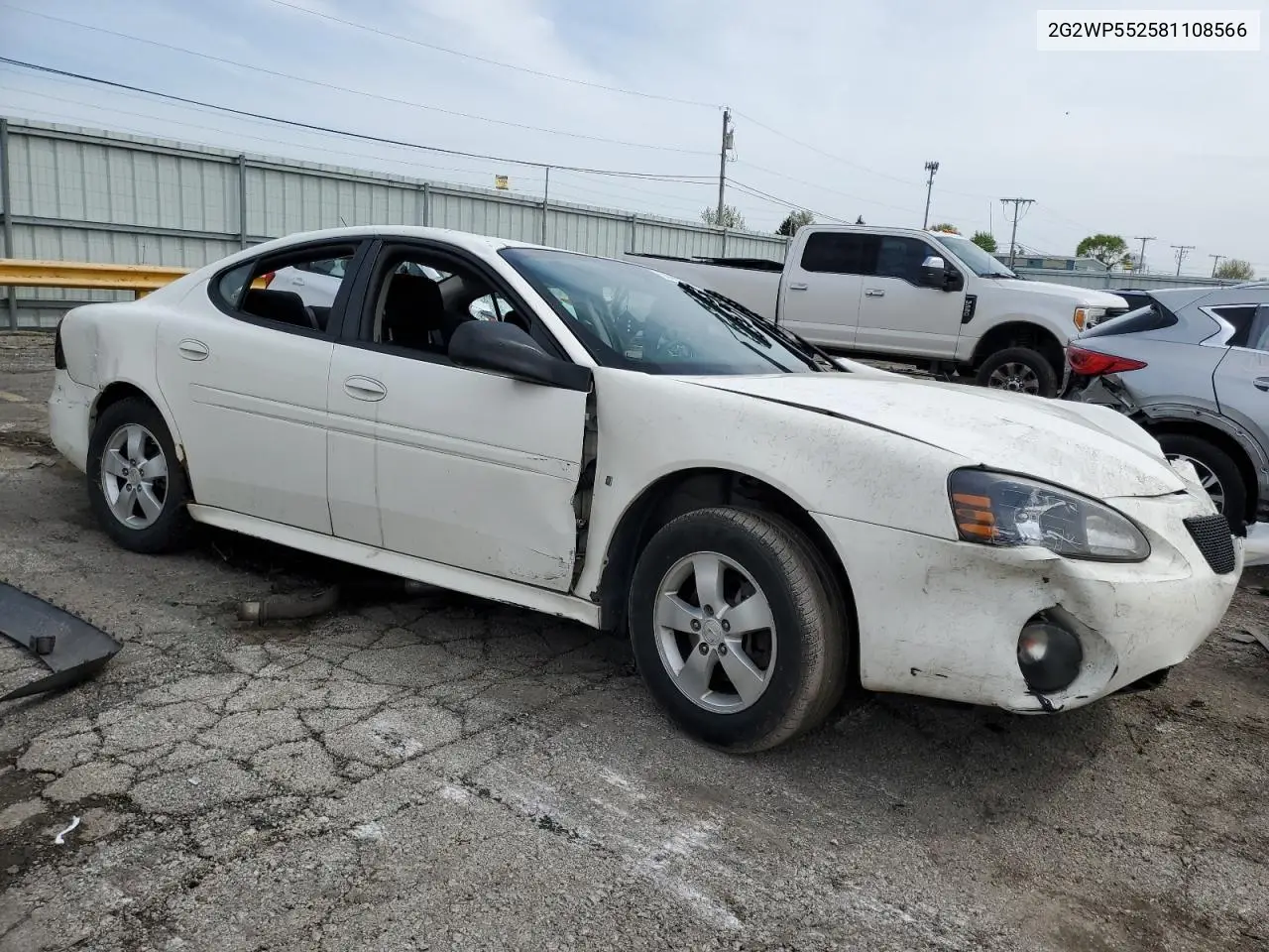 2008 Pontiac Grand Prix VIN: 2G2WP552581108566 Lot: 55664645