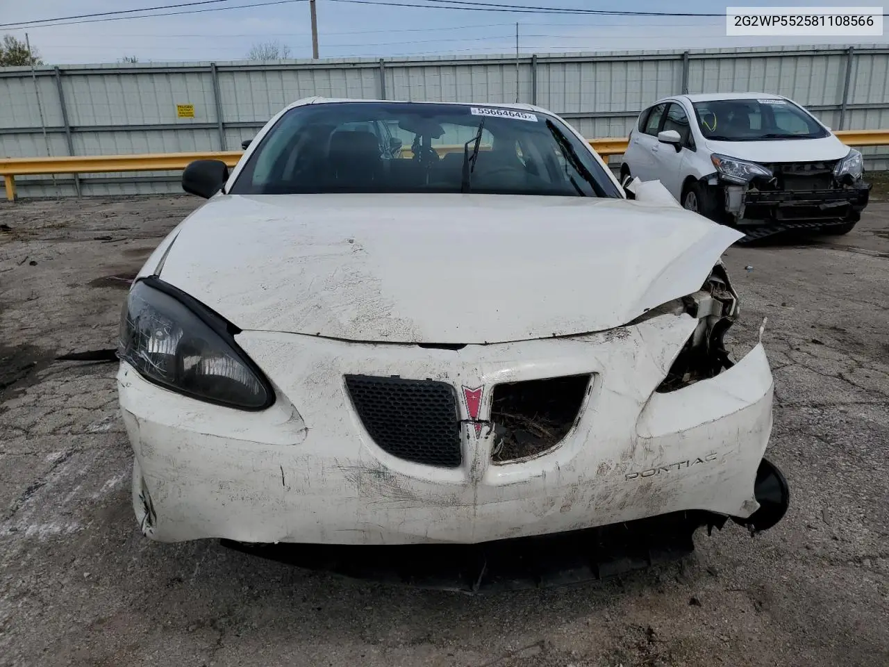 2008 Pontiac Grand Prix VIN: 2G2WP552581108566 Lot: 55664645