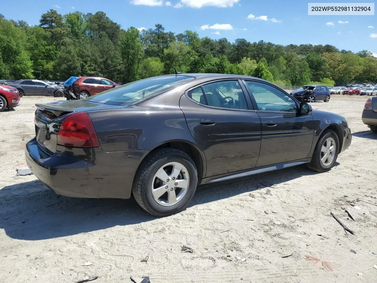 2008 Pontiac Grand Prix VIN: 2G2WP552981132904 Lot: 55984365