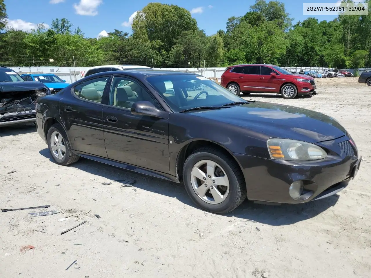 2008 Pontiac Grand Prix VIN: 2G2WP552981132904 Lot: 55984365