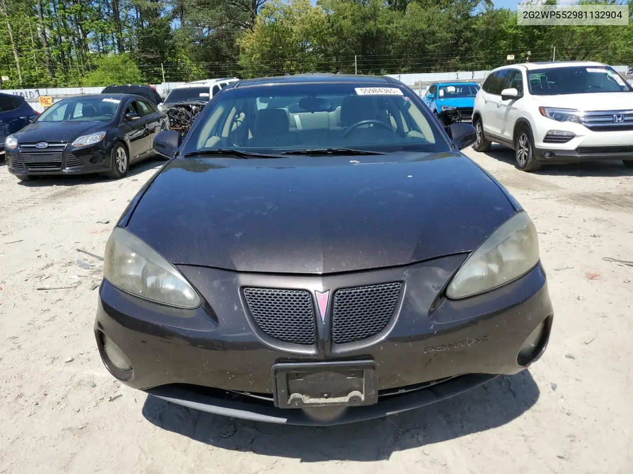 2008 Pontiac Grand Prix VIN: 2G2WP552981132904 Lot: 55984365